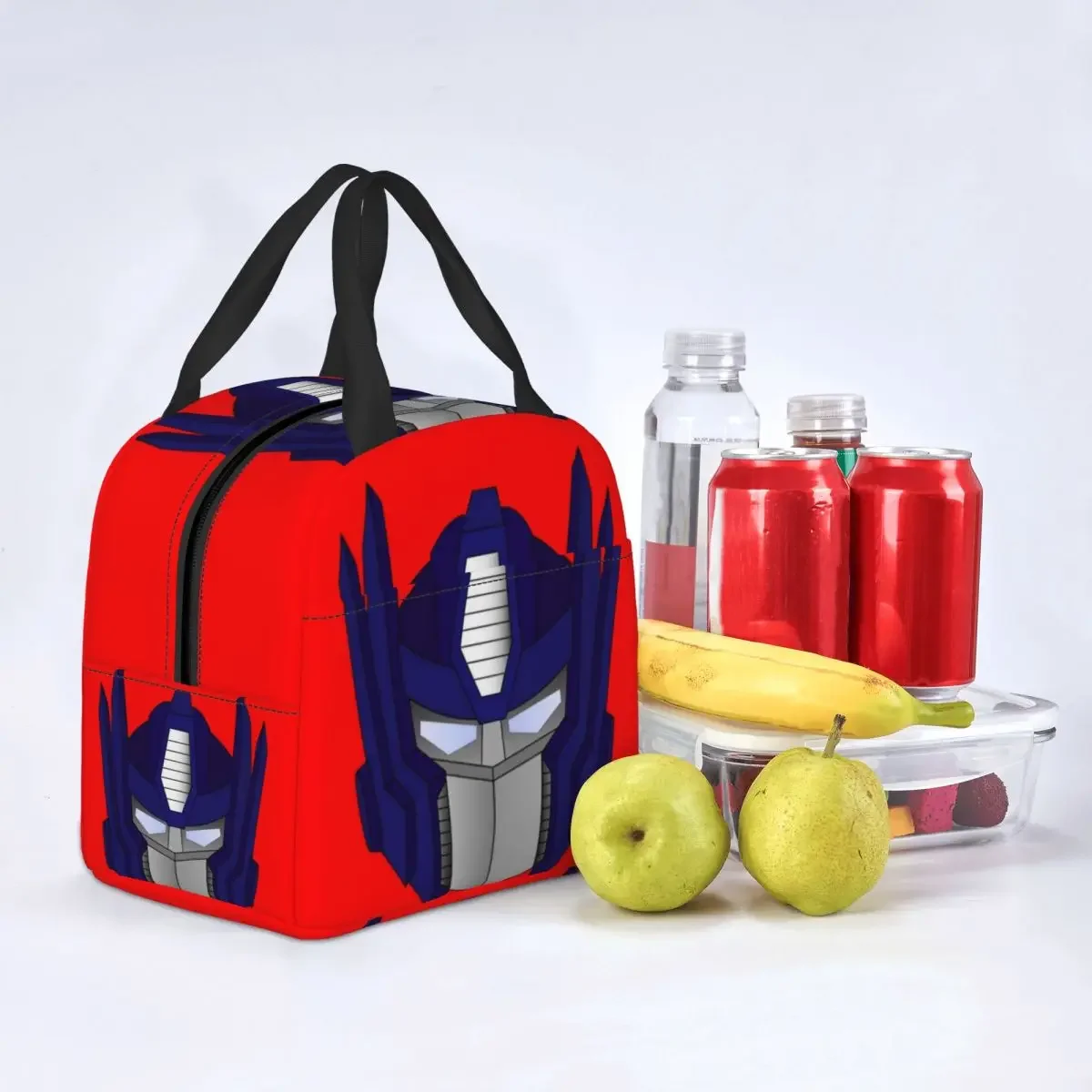 Optimus Prime Thermal Insulated Lunch Bags Reusable Insulated bag Large Tote Lunch Box College Boy Girl