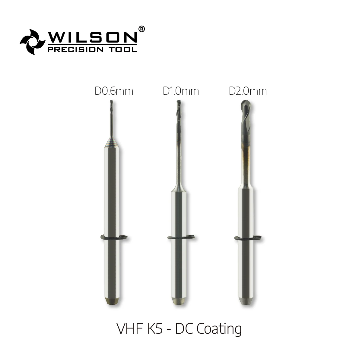 For VHF K5 Machines WILSON PRECISION TOOL Milling Burs-Cutting Zirconia- Overall Length 40mm