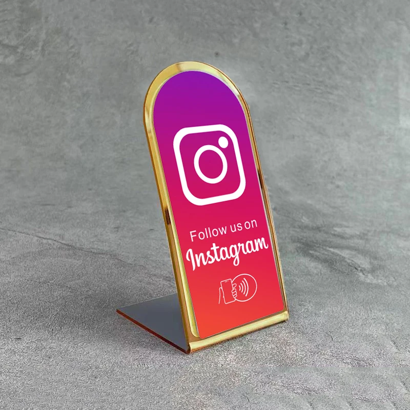

Подставка для Instagram NFC Обзор Google Подставка для NFC для мгновенных отзывов Акриловая водонепроницаемая