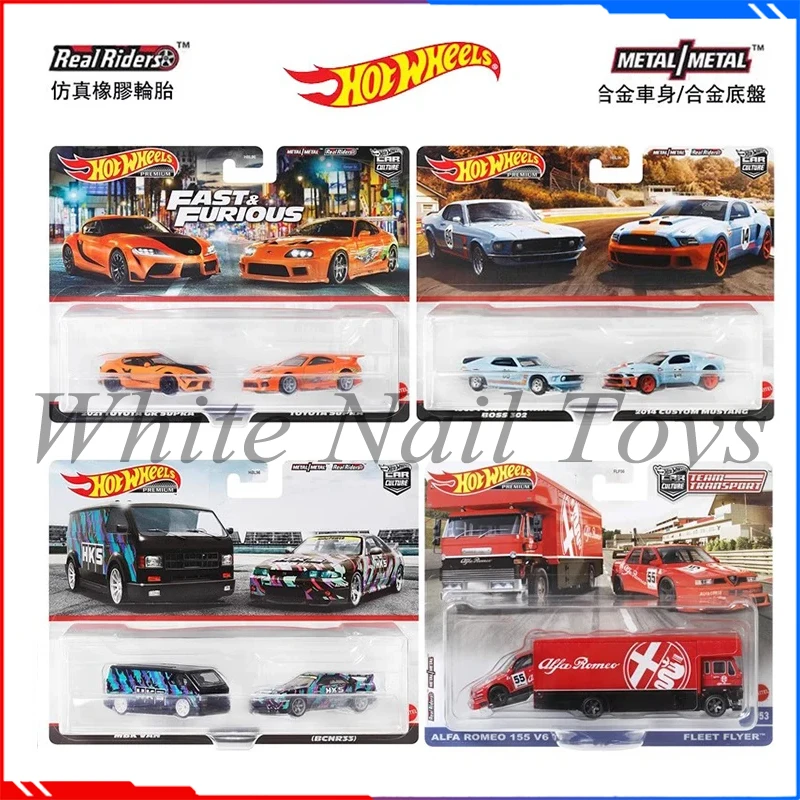 Hot Wheels-Modèle de voiture de collection en alliage, Culture de voitures HW, Touristes bien-aimés, Nissan GTR, Subaru, Jouet d'anniversaire, Décor