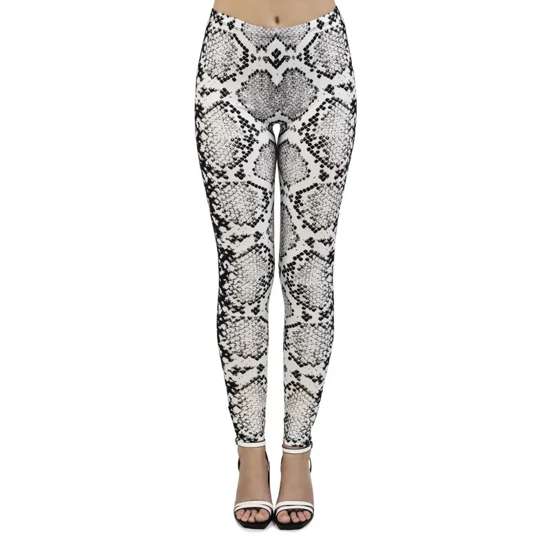 Snakeskin Print Leggings Tights Yoga Leggings Seamless Soft Gym Fitness Sports Hip Lift Elastic Pants Streetwear Women Trousers