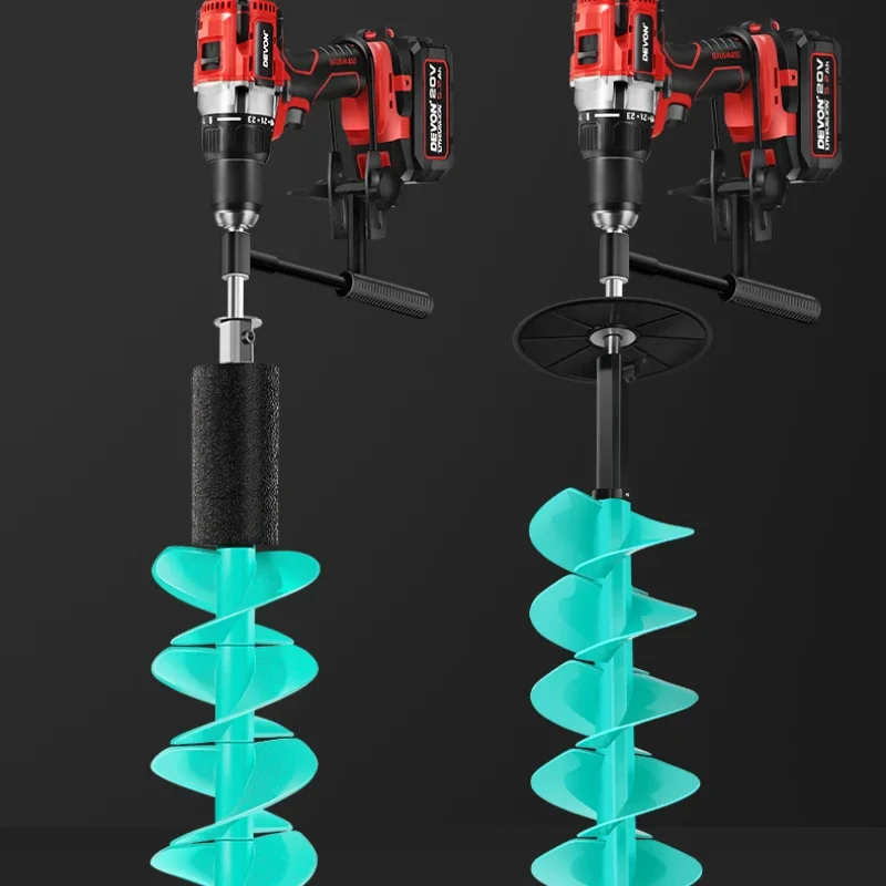 Electric Ice Drill, Powerful Ice Auger for Winter Fishing, Rechargeable Fishing Gear with Sharp Blade and Durable Design