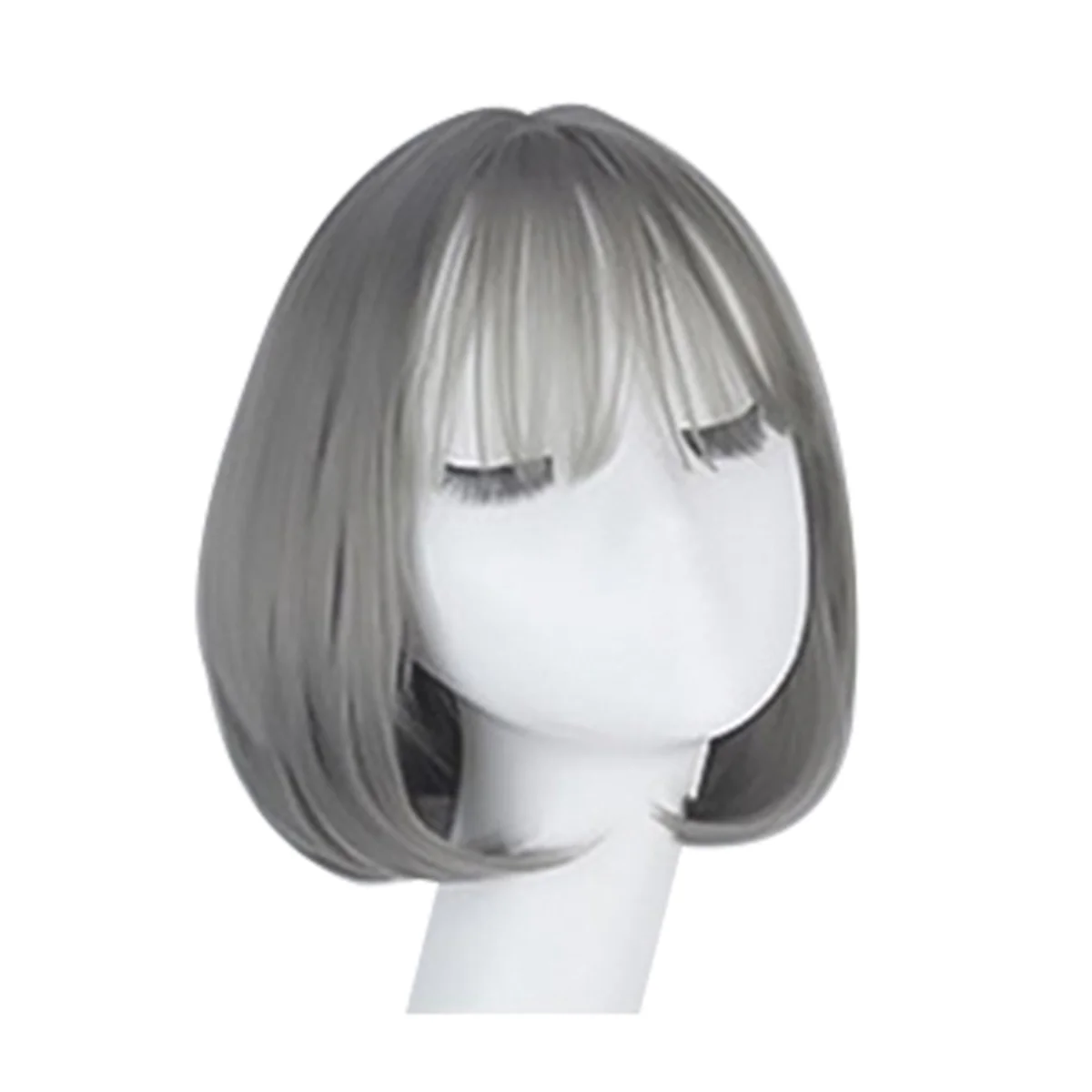 Wig Wig with Bangs for Women, Natural Looking Short Wig , Short Wig for Daily Korea Versions Grey