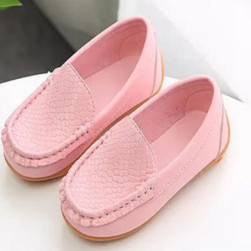 Buty dziecięce PU skórzane buty Casual style Baby Boys Girls buty miękkie oddychające mokasyny wsuwane trampki dla dzieci rozmiar EUR 21-36