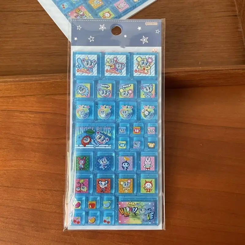 جديد Kawaii ديزني الملاك مربع الطوب ملصق الأزرق والوردي غرامة تألق ملصقات سماعة الهاتف حالة DIY الديكور الإبداعي #3