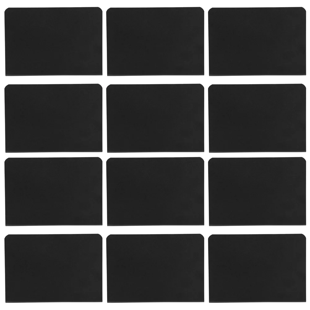 12 pièces petit tableau noir signe tableaux pour Restaurant Dessert Mini tableaux noirs signes d'affichage Pvc multifonctionnel