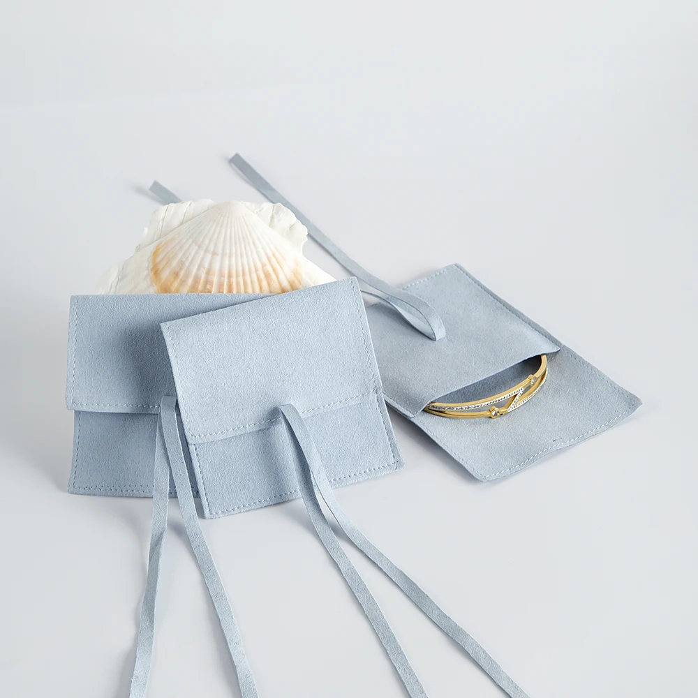 

5Pcs/Lot New Bulk Blue Velvet Dust Bag Wedding Travel Birthday Party Jewelry Accessory Candy Gift Microfiber Packaging Pouches