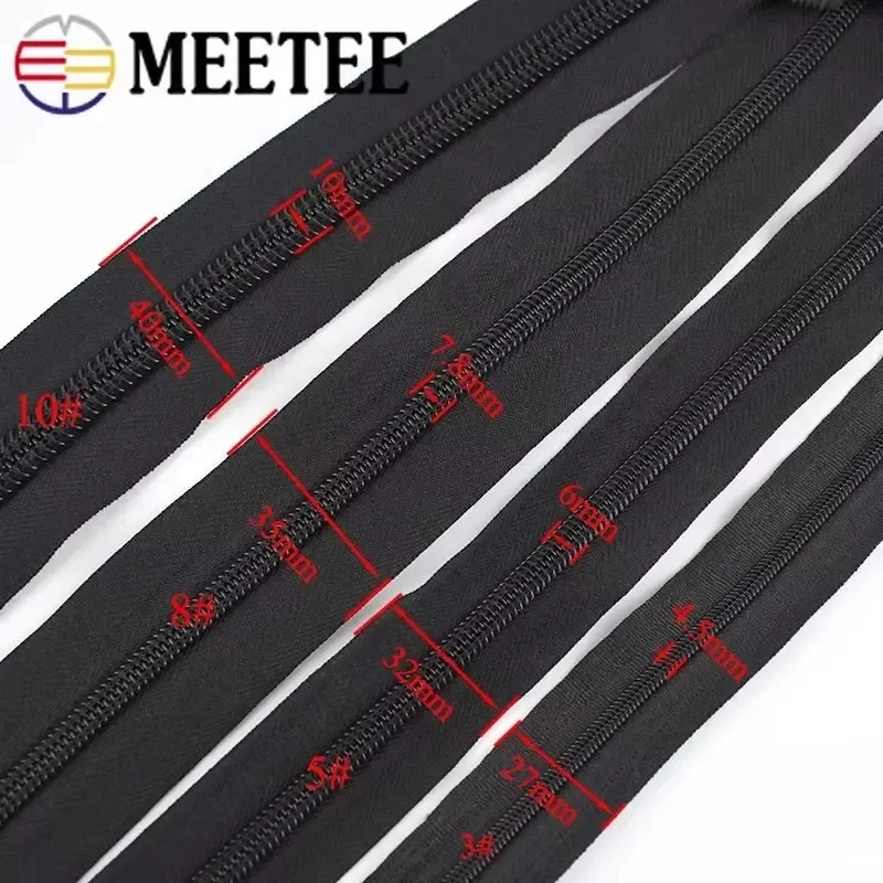 2/3/4/5meters 3#5#8#10# Nylon zippers vel Sliders Sztrájktörő Plasztikus anyag tekercs Cipzár Vminél fogva Méter Hosszúnadrág Sátora Zsip Bekapcsolás Összevarrás kiegészítők