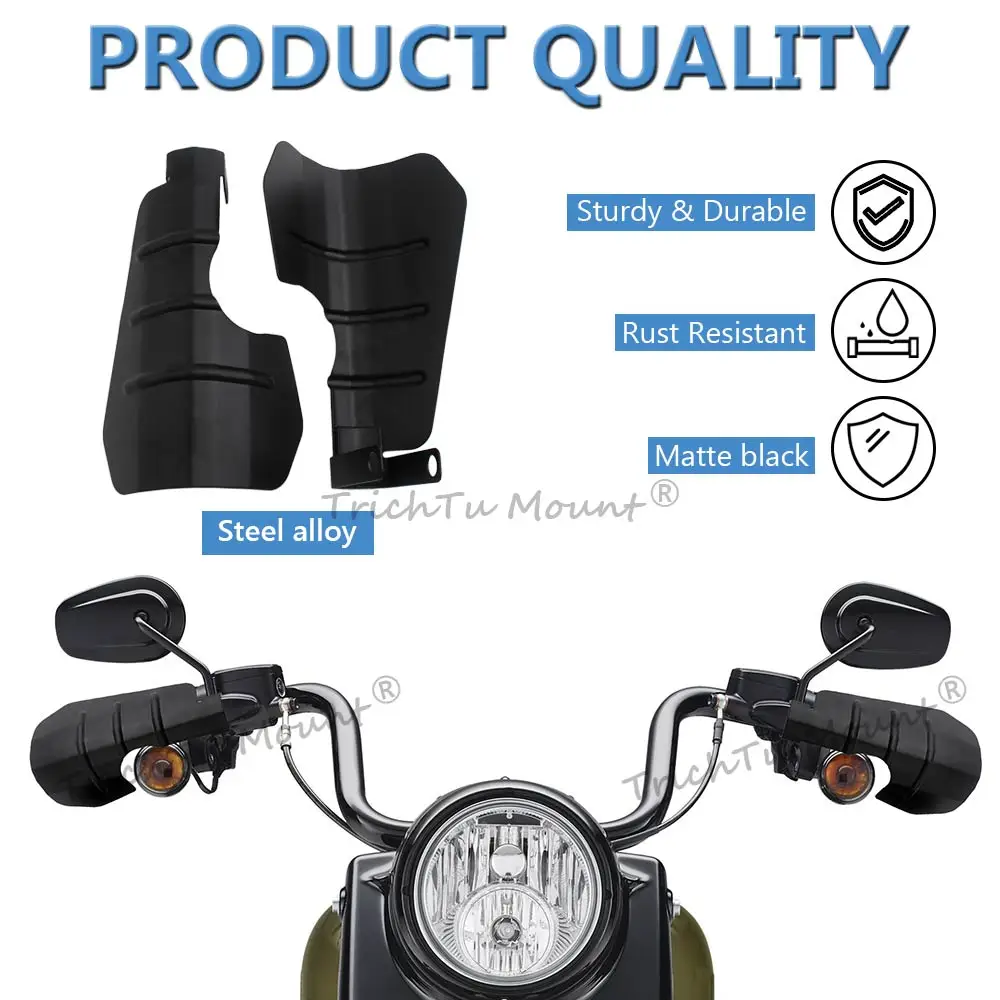 Motorcycle Shade Hand Guards Handle Handguard Black For Harley Sportster Softail Dyna Touring Baggers HandGuard Protector Cover