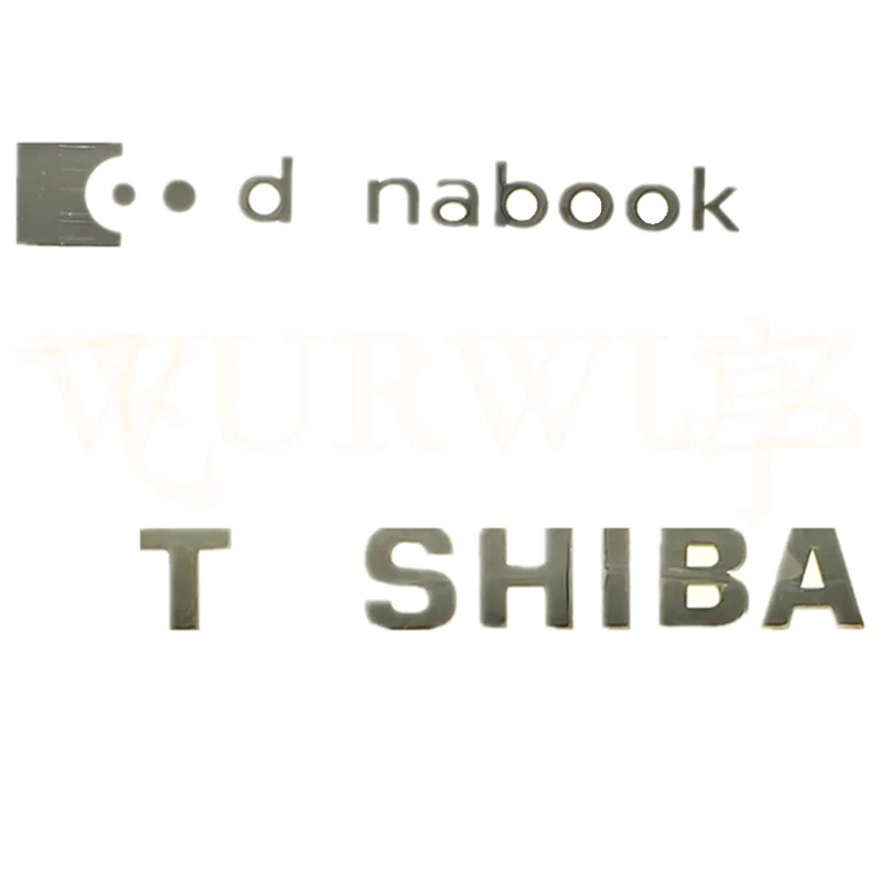 Новый оригинальный ноутбук Toshiba Logo Toshiba Logo Металлическая наклейка для ноутбука 30X5 мм 61X9 мм 85X13 мм Серебристый