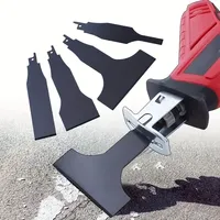 4PC Heavy Duty Reciprocating Saw Blade Set for Steel Tile Putty Removal Wall Ground Scraping
