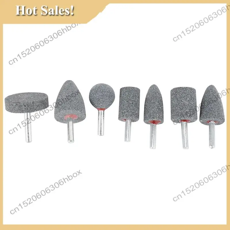 

-HOPE Abrasive Stone Points Set Grinding Wheel Polishing Head Bit With 1/4-Inch Shank 7Pcs Grinding Stones