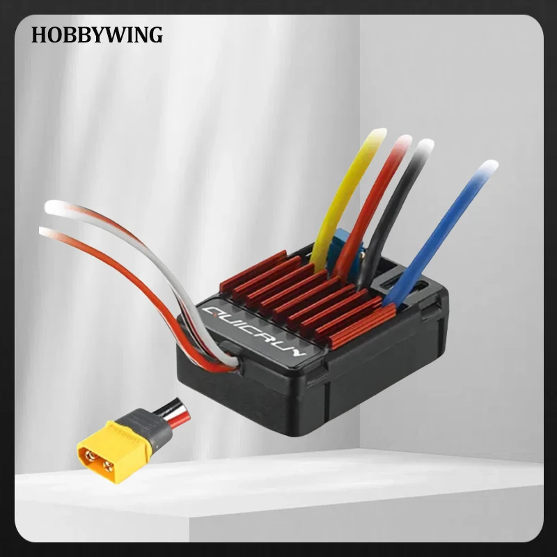 HOBBYWING QuicRun 25A WP 1625 Waterproof Brushed ESC for 1/16 1/18 RC Touring Car Buggy Monster Truck Crawler 280 370 380 Motor