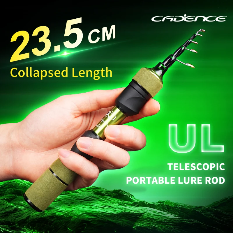 

Cadence Elves Telescopic RodMini Micro Ultra-Short-Section Telescopic Fishing Rod Portable Multi-Section Lure UL Stream Compact