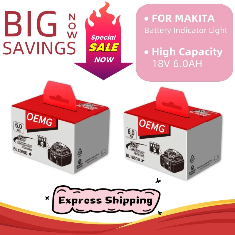 

FOR Makita 18V 6.0Ah LXT Battery:⭐ Deal Ends Soon 18V 6.0Ah high-capacity battery. Limited-time promotion⭐