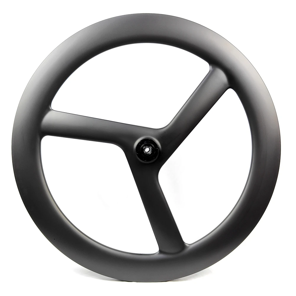 

BIKEDOC SP-ZR3 700C Carbon 3 Spoke Wheels 26mm Wide Bicycle Carbon Road/Track/Fixed/ Disc Brake Tri Spoke Wheels