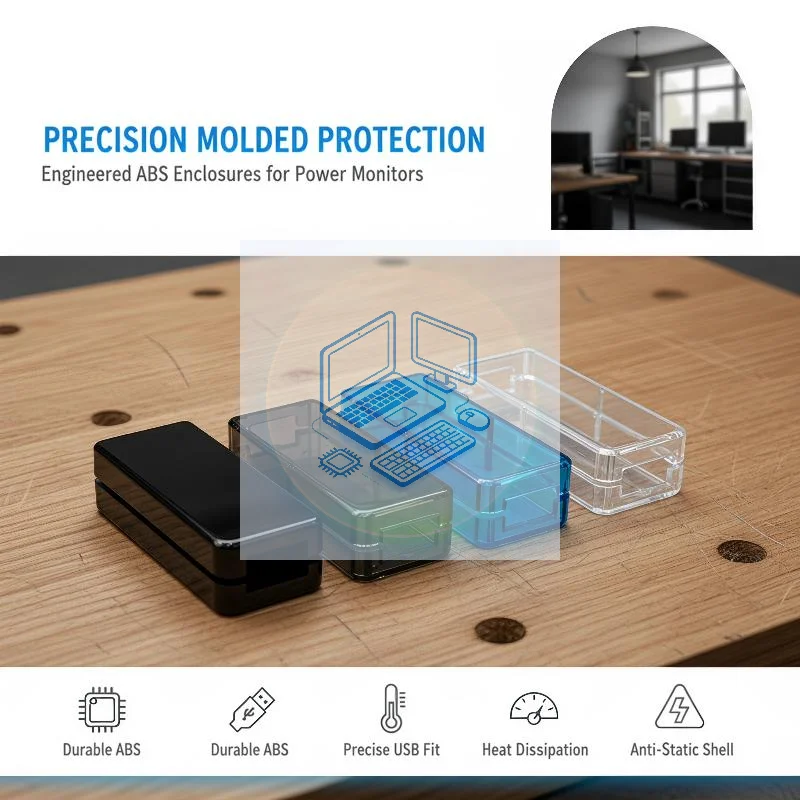 53*24*14mm ABS Box Transparent USB Charger Project Case Plastic Junction Enclosure Housing For Adapter Connector
