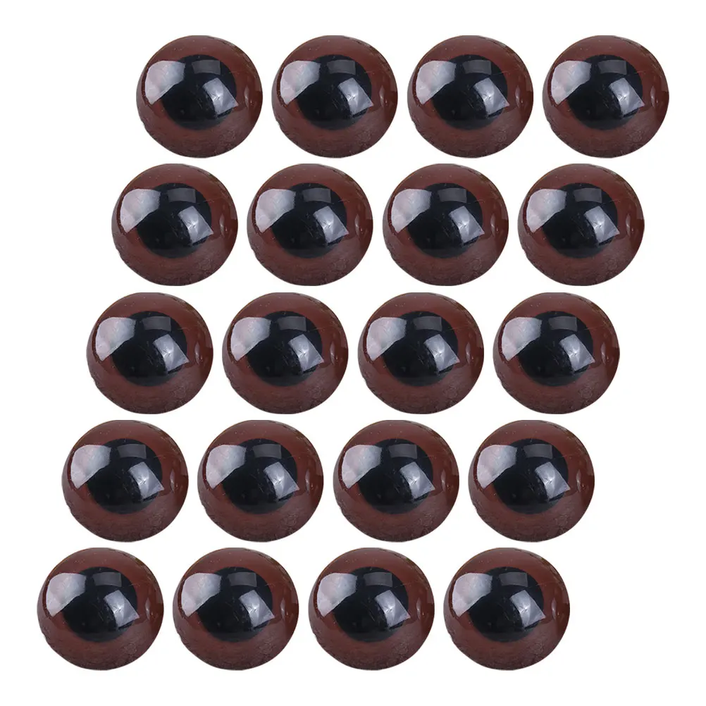 

20pcs 30Mm Brown Safety For Amigurumi Making Cocoa Eyeballs Animal Diy Crochet Supplies Stuffed Eyes Plastic Safety Eyes