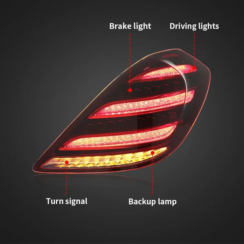 Car Taillight For Mercedes-Benz W222 Tail Light 2013-2016 Upgrade Modified to New Dynamic Turn Signal Car LED Taillight Assembly