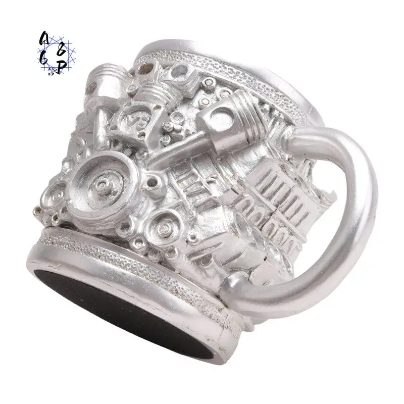 A68P-V8 Engines Stainless Steel Coffee Mug, Car Engine Coffee Cup With Insulated Handle For Car Lovers Gifts