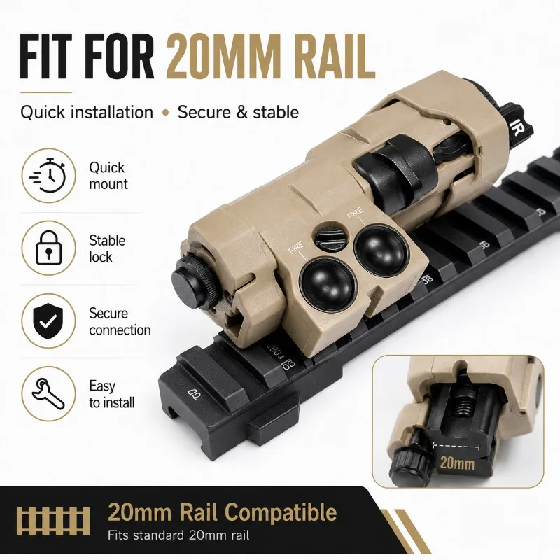 20‑22mm Mounting Rail Accessory MAWL‑C1 Multi‑Functional Indicator Nylon Metal Complete Kit