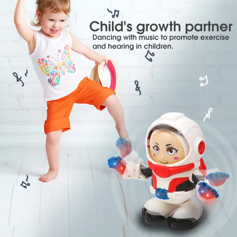 

Electric Dancing Plastic Astronaut Toy, Electric Music Smart Robot Astronaut Toys with Moving Walking Dancing for Toddlers