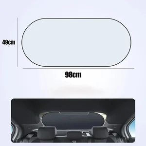 Folding Auto Rear Window Sunshade, Car Sun Shade, Proteção UV, Viseira com ventosas, Universal 8 principais vendas capa para carro dobravel - №3