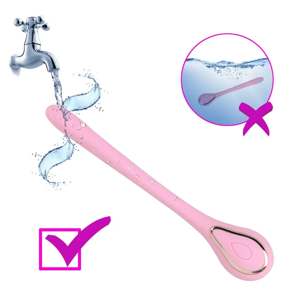 Vibrador con tapón para pene de 10 velocidades, catéter uretral, estimulador dilatador, masajeador Vaginal para hombres y mujeres, herramienta de