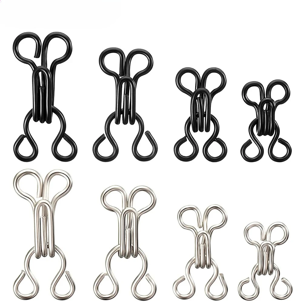 

100 Set Invisible Sewing Hook and Eye Closure for Clothing Bra Jacket Hooks Replacement Sewing Craft Buckle Garment Accessories