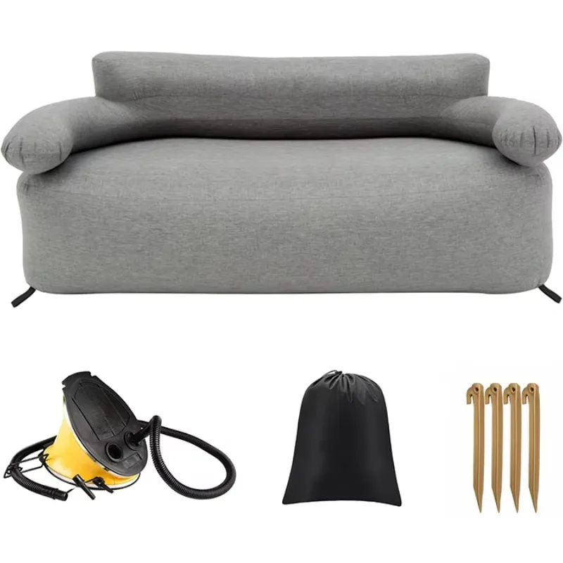 Inflatable Glamping Air Sofa Luxury 5 in 1 Air Sofa Bed with Built in Pump Inflatable Sofa