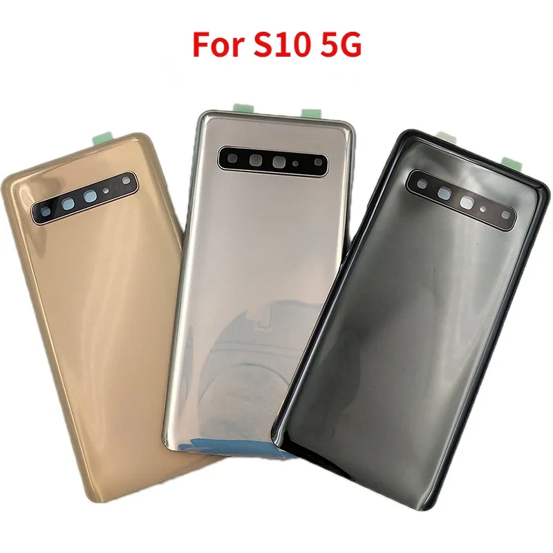 Back Cover For Samsung Galaxy S10 5G Version G9770 G977B G977U Back Battery Cover Glass Door Housing Case With Camera Lens