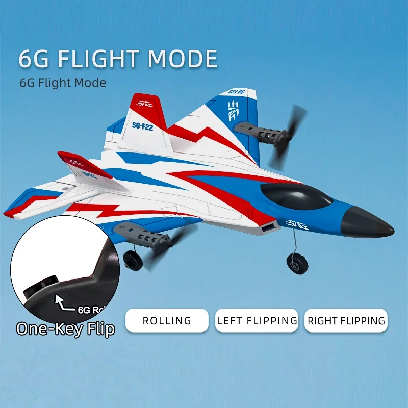 SG-F22 4K RC Airplane 3D Stunt Plane Model 2.4G Remote Control Fighter Glider Electric Rc Aircraft Toys For Children Adults