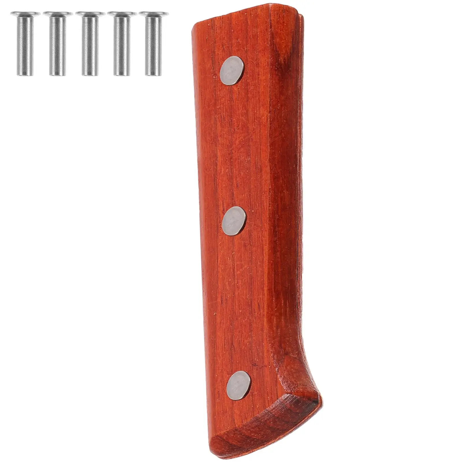 

Repair Kitchen Knife Handle Accessories (Type 1 Holed Red Pear Wood) Butter Churn Wooden Replacement