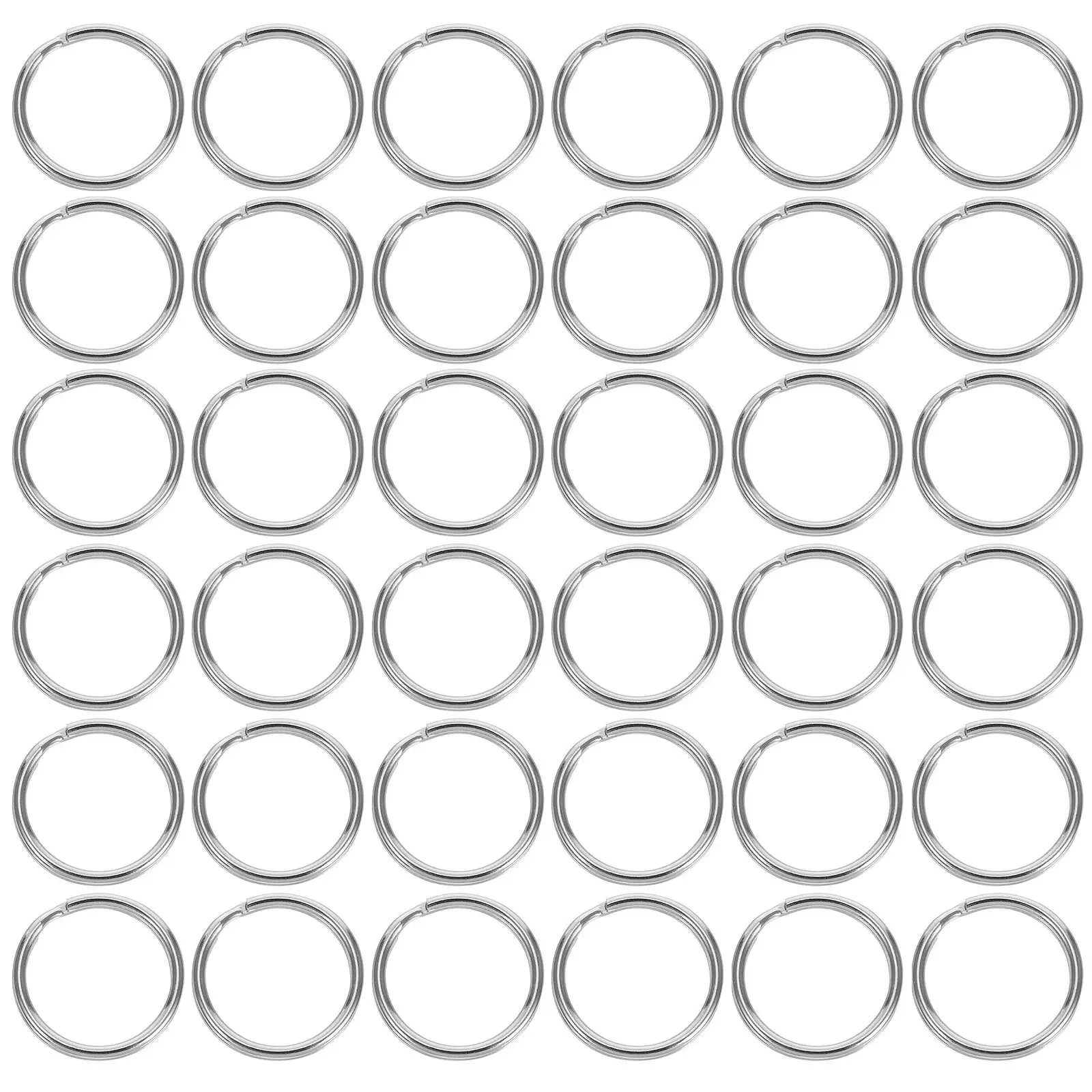 200Pcs Stainless Steel Keychain Rings Round Metal Keychain Clasp for DIY Keychains Keys Organization Heavy Duty Split Ring