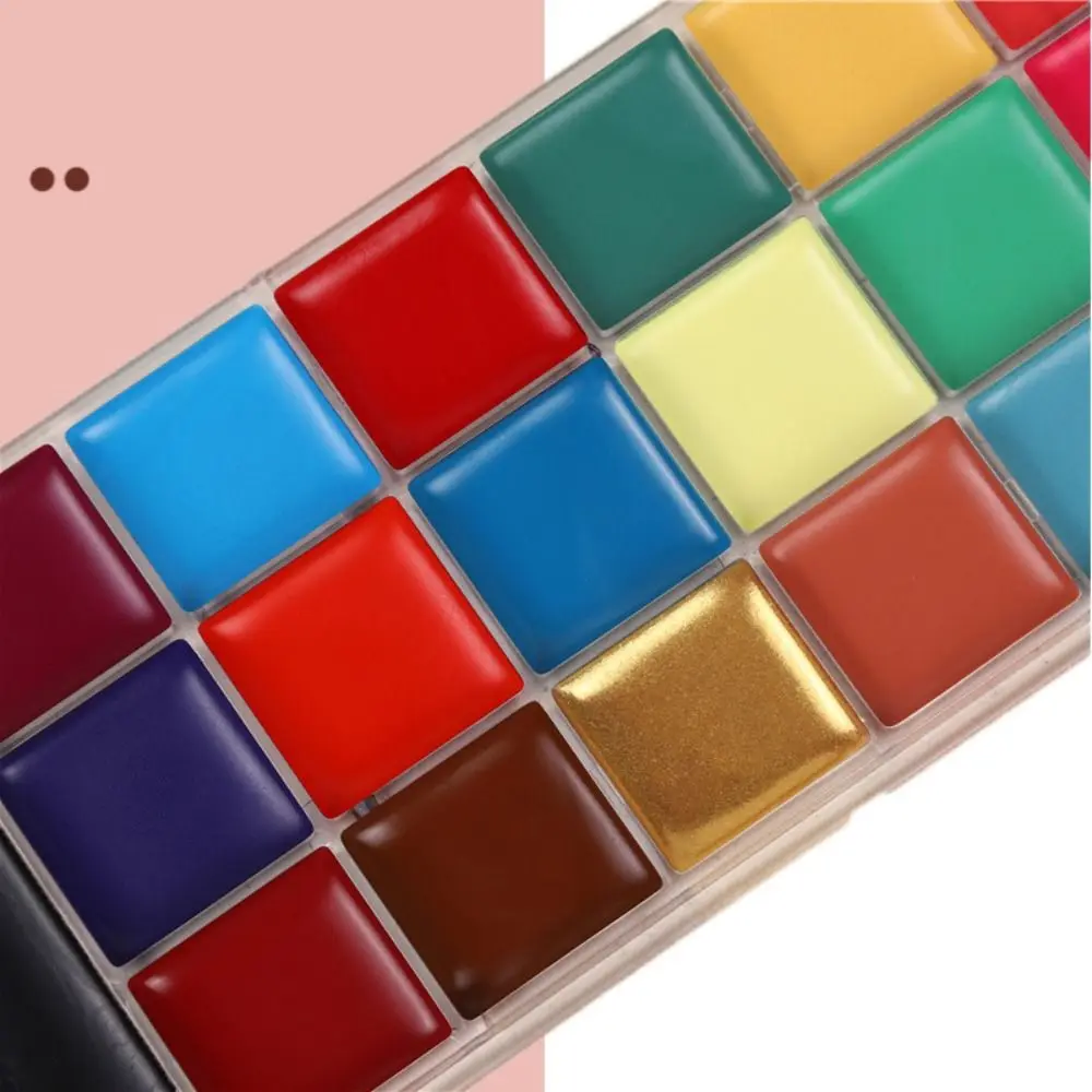 다색 바디 페이스 페인팅 키트 메이크업 다채로운 바디 아트 페인팅 무독성 청소하기 쉬운 페이스 페인팅 팔레트 파티