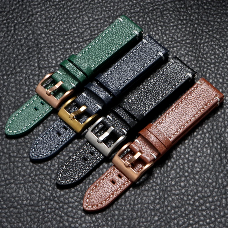 Genuine Leather Watch Strap Compatible with Patek Philippe Grand Complications Collection PP Pilot Men's Cowhide Leather Band
