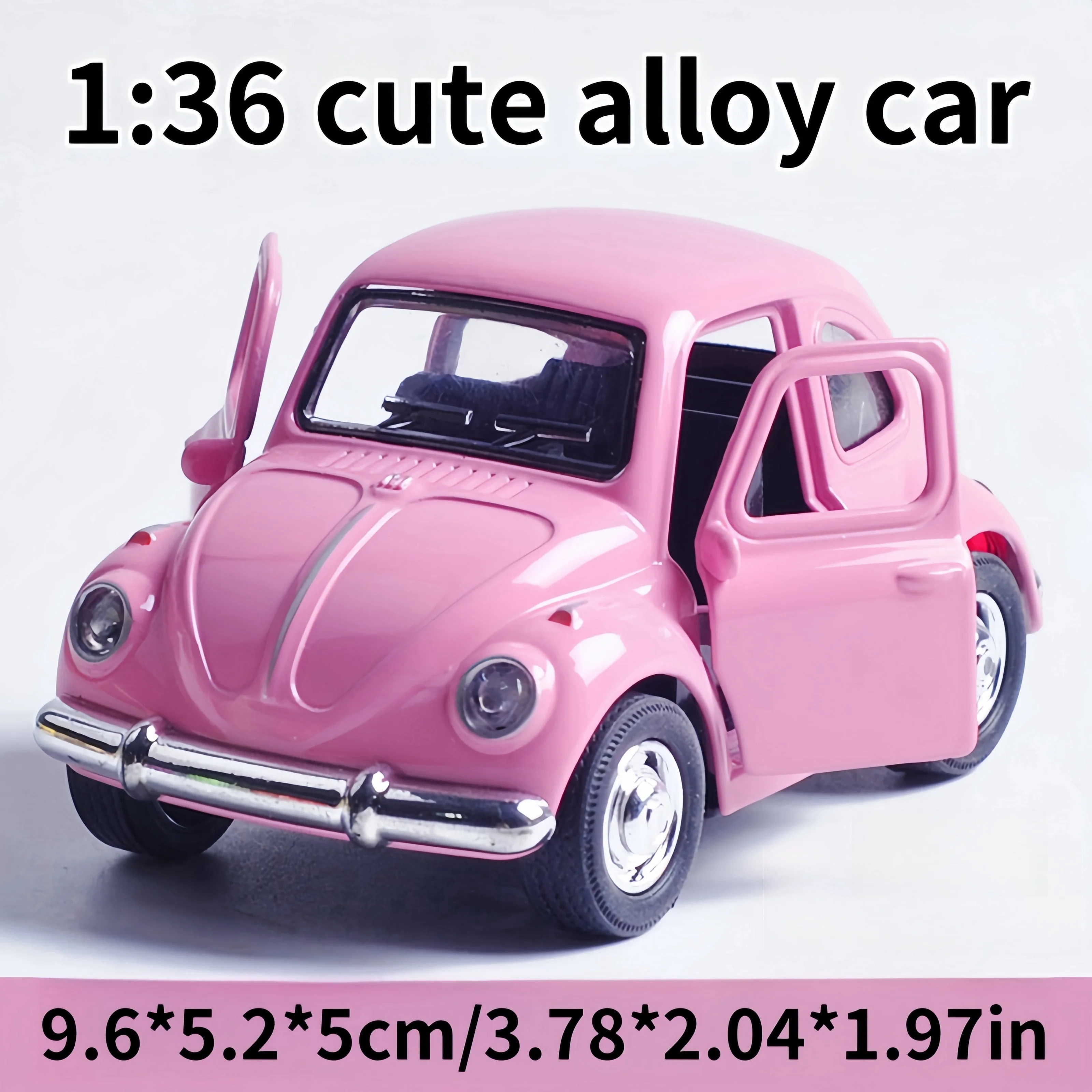 Modello di auto giocattolo in lega per bambini 1:32, modello di auto d'epoca, tirare indietro, porte apribili, da collezione, adatto per la decorazione dell'auto