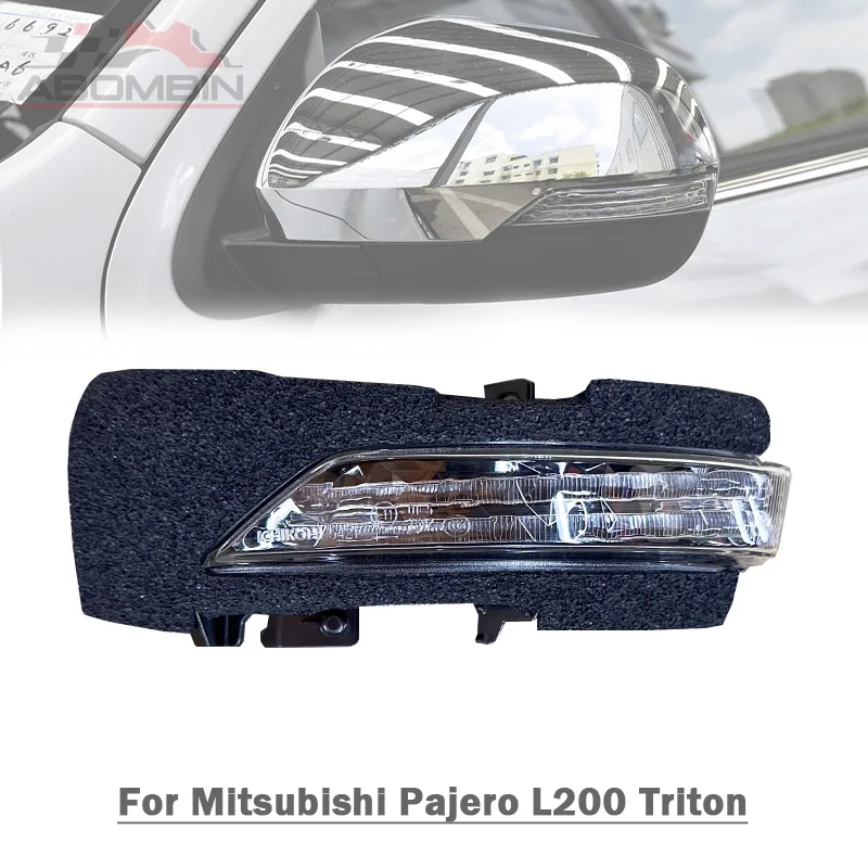 

Auto Rearview Mirror Reflector Mirror Turn Signal Lamp For Mitsubishi Pajero L200 Triton 2017 2018 2019 2020