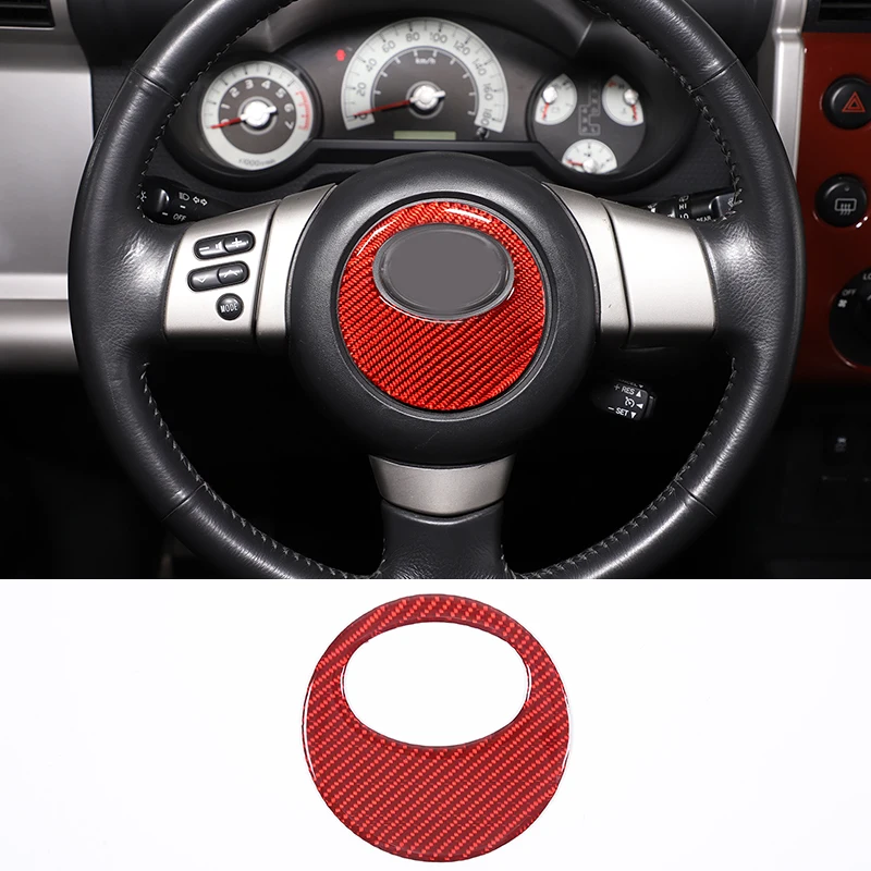 

Для Toyota FJ Cruiser 2007-2021 мягкое углеродное волокно автомобильный руль рамка панель отделка наклейка автомобильные аксессуары