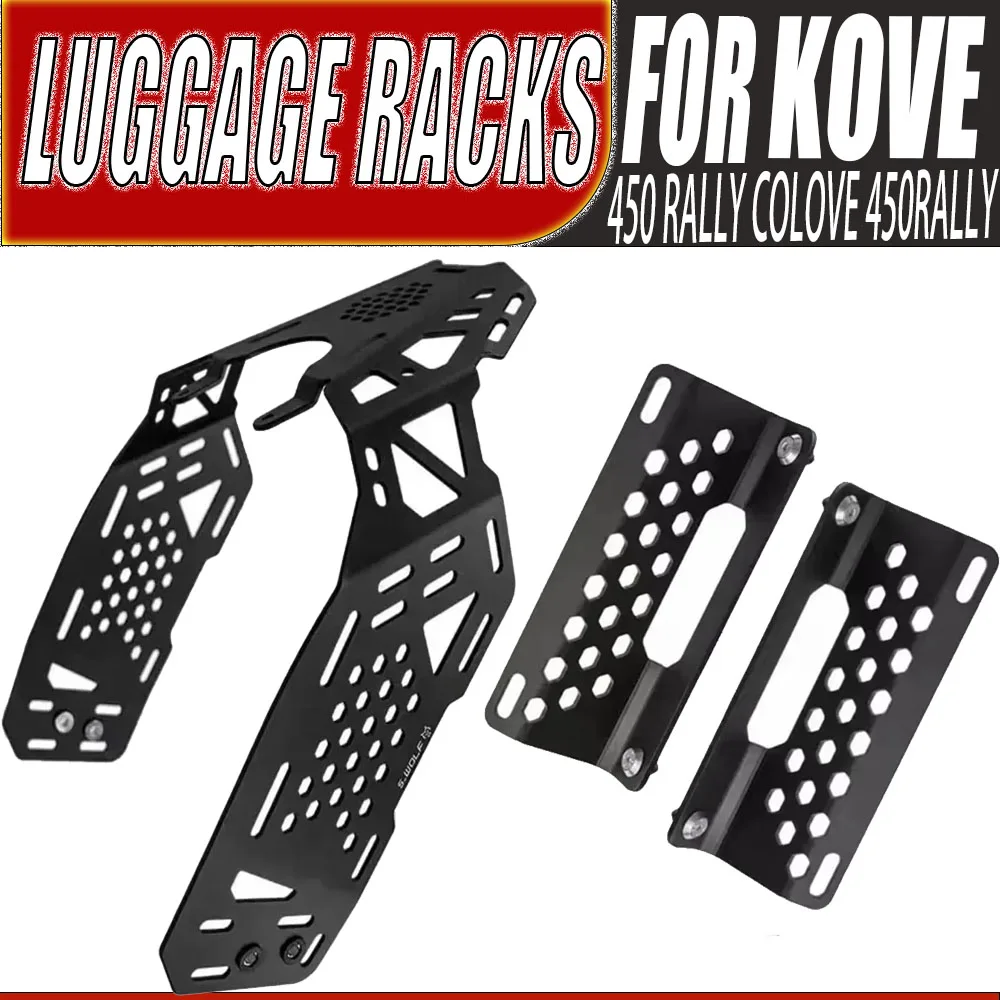 

For Colove 450 Rally Kove 450 Rally Motorcycle Black Saddle Bag Support Bars Mount Bracket Rear Rack Luggage Racks