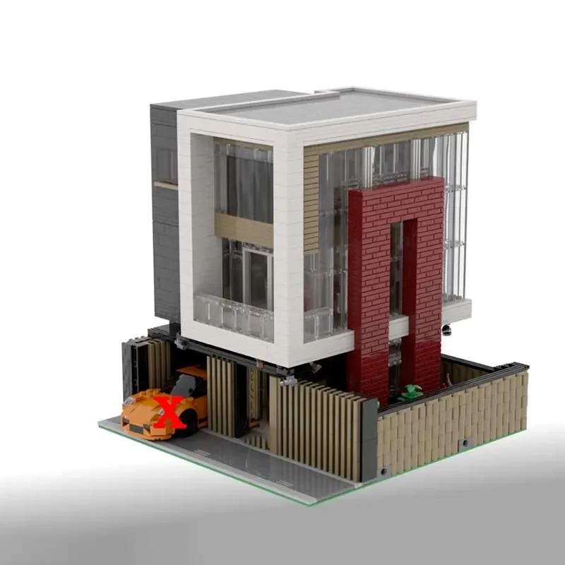 City Street View Model Moc Building Blocks Urban Villa 1 Model Technology Bricks DIY Assembly Holiday Construction Toy Set Gifts