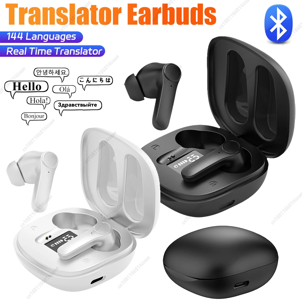 B11 Real Time Translation Headphones Bluetooth Earbuds Translator 144 Languages Simultaneous Business Interpretation Earphones