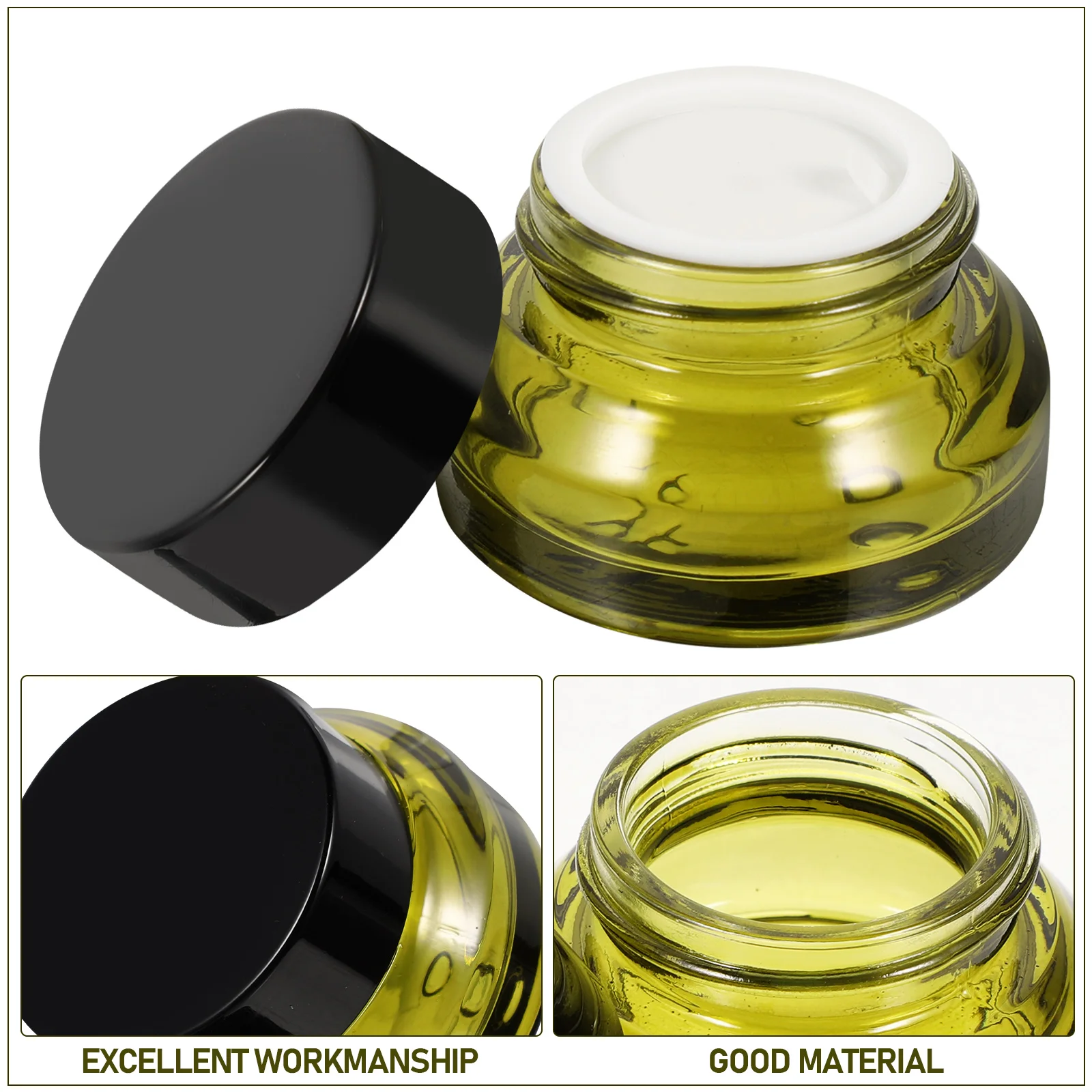 

5Pcs Refillable Travel Containers Tiny Jars 15G Cream Containers Portable Jars for Makeup Storage Makeup Container