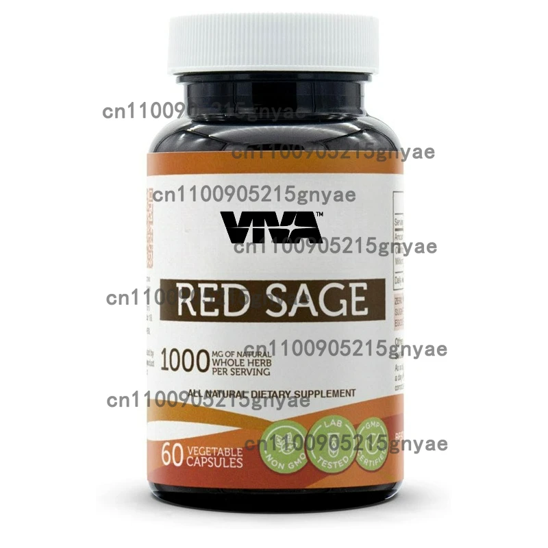 

Red Sage Capsules - Organic Dan Shen Root Powder Supplement - Salvia Miltiorrhiza Pills -1000 Milligrams, 60 Vegetarian Capsules