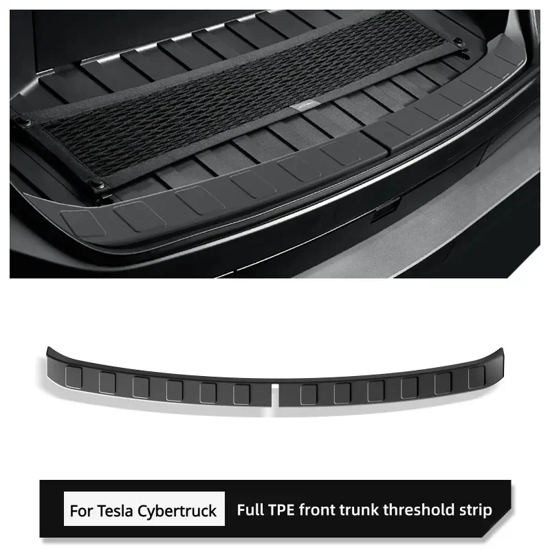 For Tesla Cybertruck 2024 Front Trunk Threshold Strip Bumper Trunk Protection Strip Interior Accessories for Cyber Pickup Truck