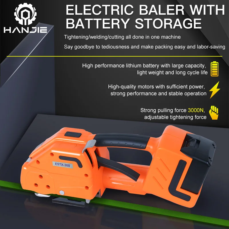 Reggiatrice automatica per pallet alimentata a batteria portatile per cinghie in PP e PET