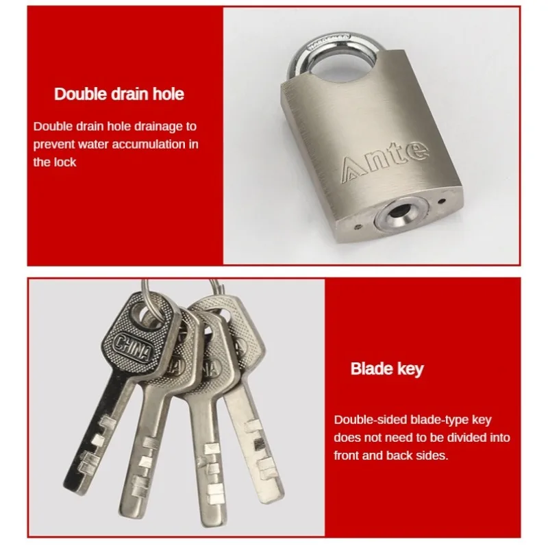 Solid Arc Disc Padlock Stainless Steel Shackle Pad Lock With High Quality Door Lock Household Small Lock Head locks