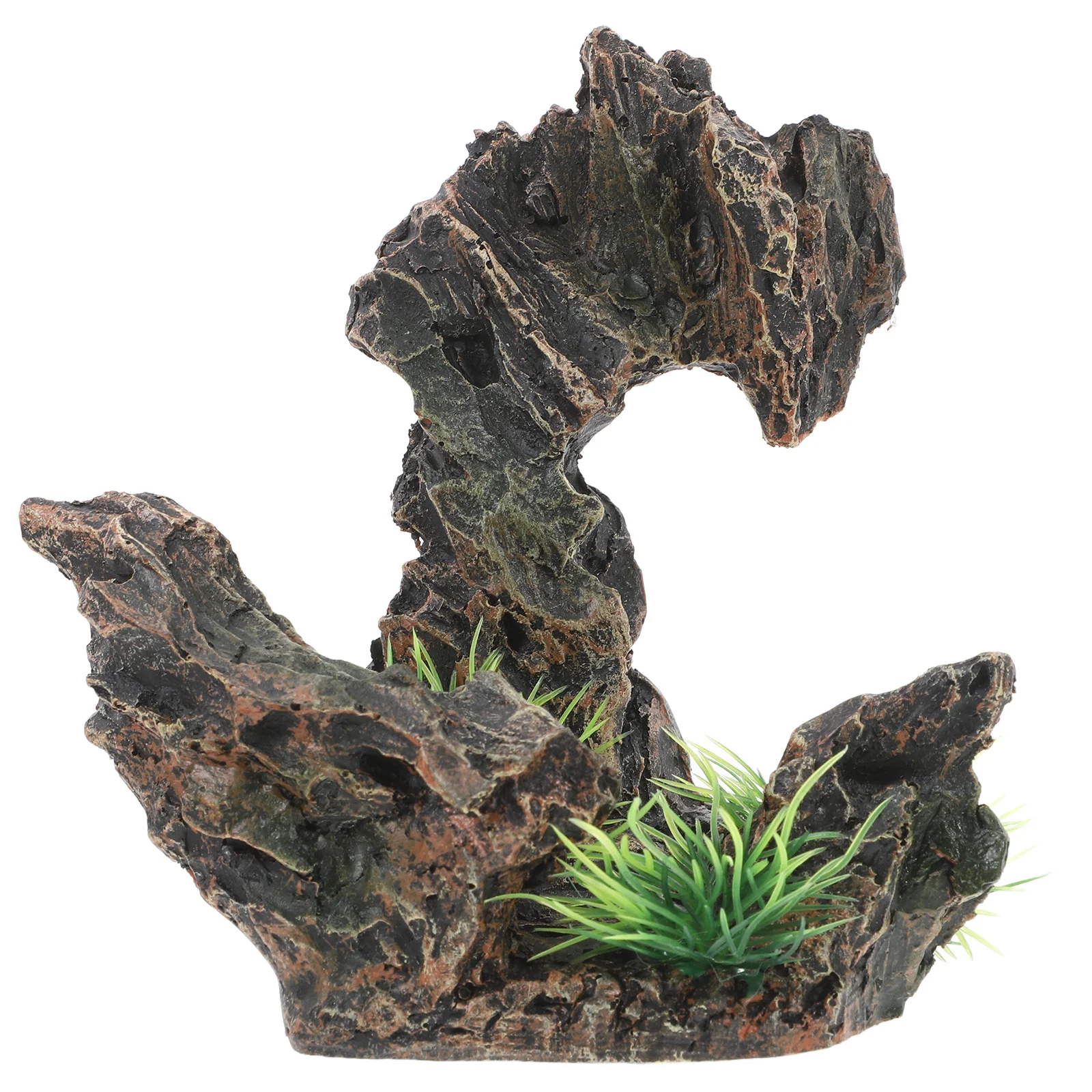 

Aquarium Decor Rocks Realistic Resin Stone Cave for Fish Hiding Playing Ornamental Landscape Decoration