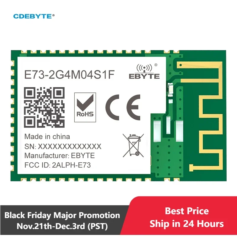 nRF52811 بليه 5.1 وحدة E73-2G4M04S1F SoC وحدة PCB/IPEX هوائي SMD حزمة انخفاض استهلاك الطاقة وحدة بلوتوث اللاسلكية