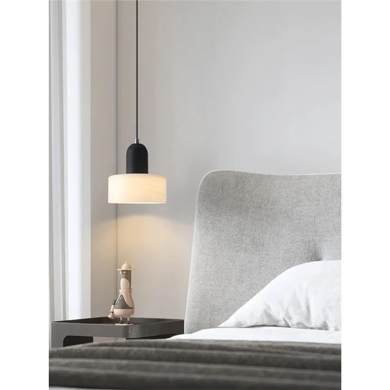 

Nordic Modern Glass Bedroom Bedside Long Line Small Chandelier Restaurant Bar Chandelier Simple Lighting Atmosphere Lamp E27